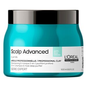 L'Oréal Professionnel Serie Expert Scalp Advanced Clay 2 en 1 Champú y  Purificador profundo Mask  500mL