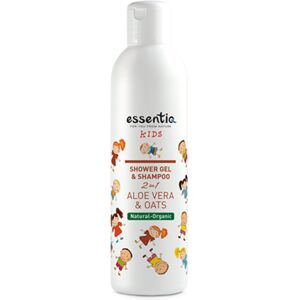 Essentiq Gel y champú natural para baby shower - aloe vera y avena, 250 ml