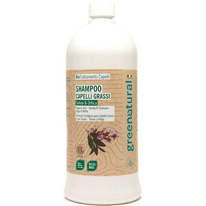 Greenatural Champú anticaspa ecológico de Salvia y Ortiga (1 litro)