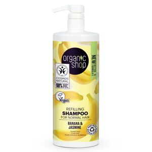 Organic Shop Champú rellenador para cabello normal - Plátano y Jazmín (1 litro)