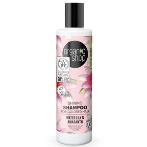 Organic Shop Champú brillo para cabello teñido - Lirio de agua y Amaranto (280ml.)