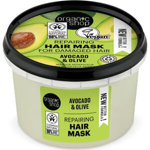 Organic Shop Mascarilla capilar reparadora para cabello dañado - Aguacate y Oliva