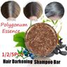 you are happy patronize Polygonum Essence-champú para oscurecer el cabello, barra de fórmula suave orgánica Natural, champú para el cabello, jabón para el cabello gris y reverso
