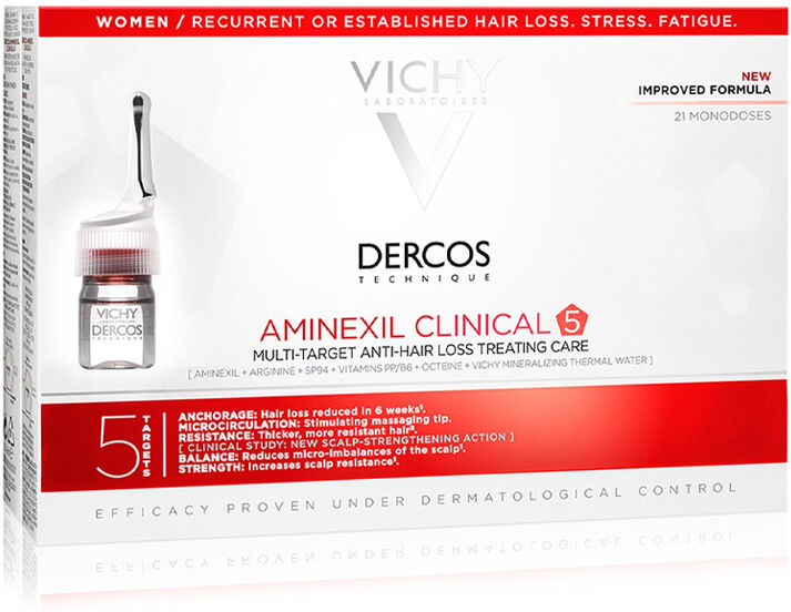 Dercos Aminexil Clinical 5 Mujer 21 Monodosis