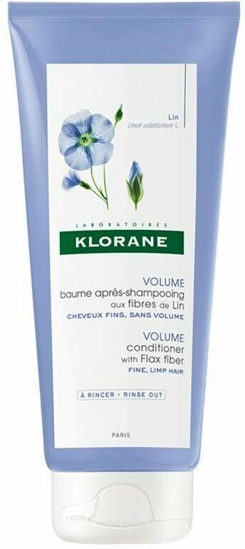 Klorane Acondicionador voluminizador de fibra de lino para cabellos finos 200mL