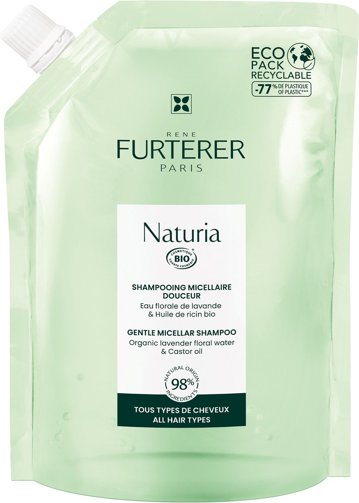 René Furterer Champú micelar suave Naturia 400mL refill