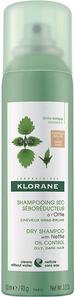 Klorane Champú seco con extracto de ortiga para cabellos grasos 150mL Brown