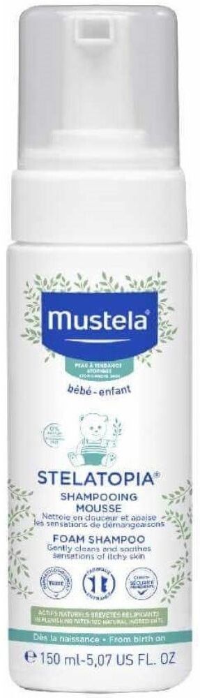 Mustela Champú espuma piel atópica Stelatopia 150mL