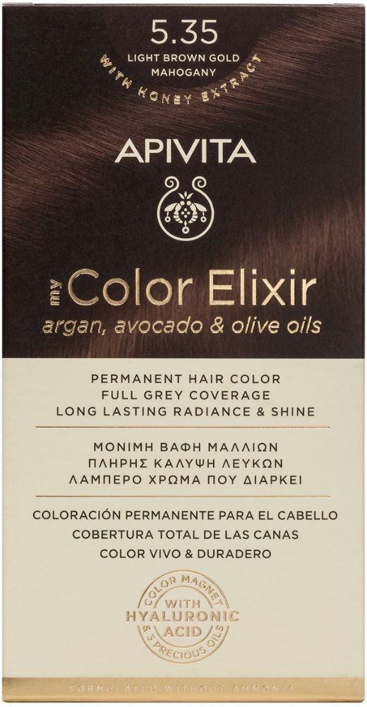 Apivita Tinte permanente My Color Elixir 1&nbsp;un. 5.35 Mahogany Gold Brown Light