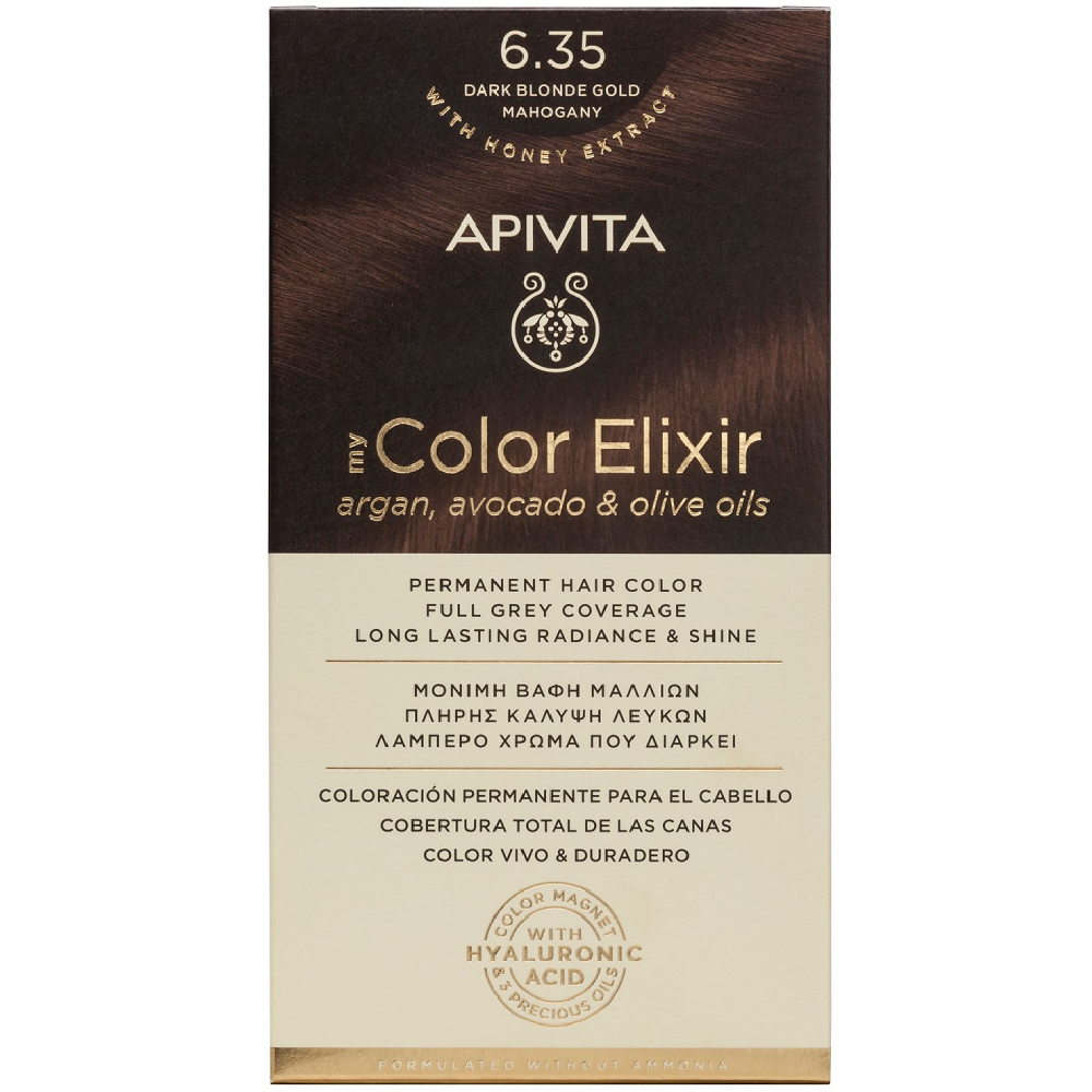 Apivita Tinte permanente My Color Elixir 1&nbsp;un. 6.35 Mahogany Gold Dark Blond