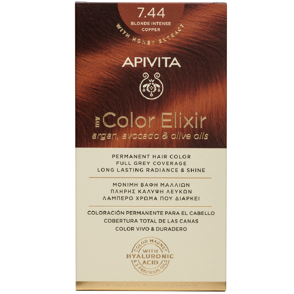 Apivita Tinte permanente My Color Elixir 1&nbsp;un. 7.44 Coppery Intense Blond