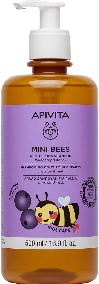 Apivita Champú Mini Bees con arándano y miel 500mL