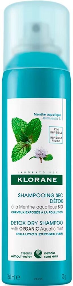 Klorane Champú seco desintoxicante de menta acuática 150mL