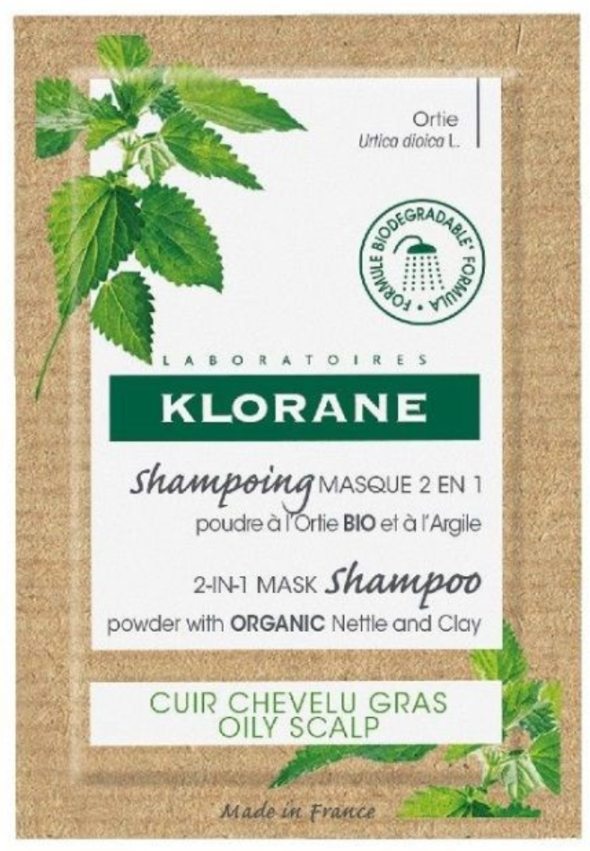 Klorane Ortiga Bio Mask Champú 2 en 1 con Argil 8x3g