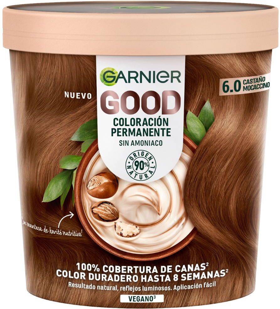 Garnier Buen tinte permanente sin amoniaco 160mL 6.0 Mochaccino Brown