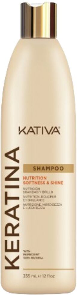 Kativa Keratina Champú Nutrición, Suavidad Y Brillo 355mL