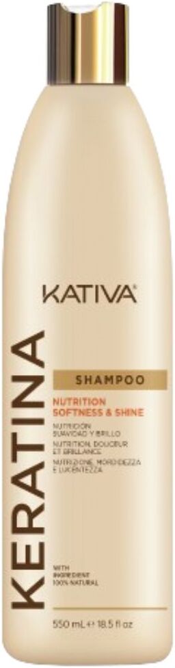 Kativa Keratina Champú Nutrición, Suavidad Y Brillo 550mL