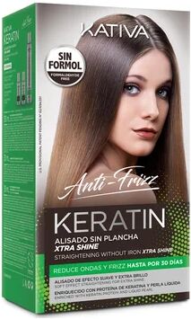 Kativa Keratin Anti-Frizz Alisado sin Plancha Extra Brillo 30 Días 1ud