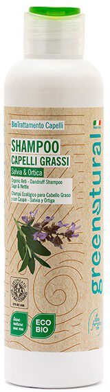 Greenatural Champú anticaspa ecológico de Salvia y Ortiga (250ml.)