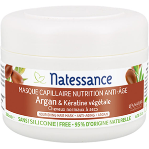 Natessance Masque Capillaire Nutrition Anti-âge Argan & Kératine Végétale 200ml - Publicité