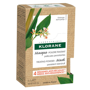 Klorane Galanga Masque-Poudre Traitant Antipelliculaire Pellicules Persistantes 8 unités - Publicité