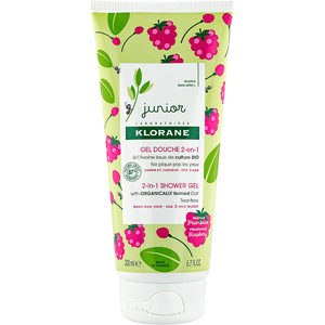 Klorane Junior Gel Douche Corps & Cheveux Framboise 200ml - Publicité