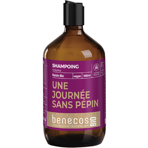 Benecos Shampoing Volume Raisin Bio 500ml - Publicité