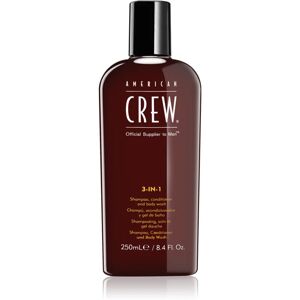 American Crew Hair & Body 3-IN-1 shampoing, après-shampoing et gel douche 3 en 1 pour homme 250 ml - Publicité