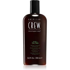 American Crew Hair & Body 3-IN-1 Tea Tree shampoing, après-shampoing et gel douche 3 en 1 pour homme 250 ml - Publicité