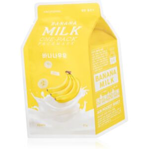 A’pieu One-Pack Milk Mask Banana masque nourrissant en tissu 21 ml