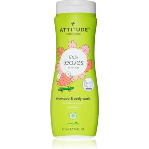 Attitude Little Leaves Watermelon & Coco gel nettoyant et shampoing pour bébé 473 ml - Publicité