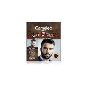 Delia Cosmetics Cameleo Men teinte rapide couvrant immédiatement les cheveux gris teinte 1.0 Black 2x15 ml