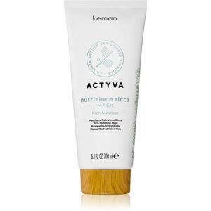Kemon Actyva Nutrizone Ricca masque nourrissant pour cheveux secs 200 ml - Publicité