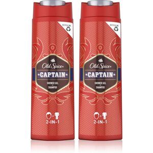 Old Spice Captain gel de douche et shampoing 2 en 1 2x400 ml - Publicité