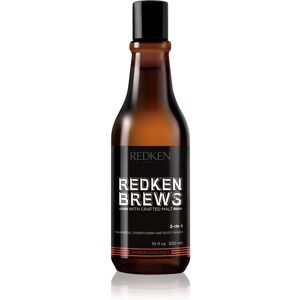 Redken Brews 3 en 1 : shampoing, après-shampoing et gel douche 300 ml - Publicité