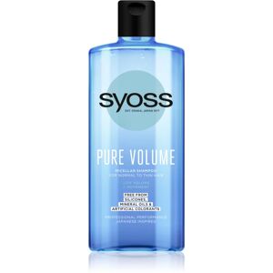 Syoss Pure Volume shampoing micellaire volume sans silicone 440 ml - Publicité