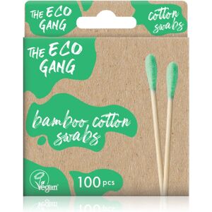 The Eco Gang Bamboo Cotton Swabs cotons-tiges coloration Green 100 pcs - Publicité