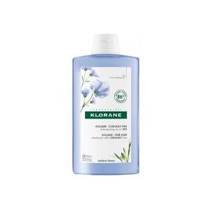 Klorane Volume - Cheveux Fins Shampoing au Lin Bio 400 ml - Flacon 400 ml