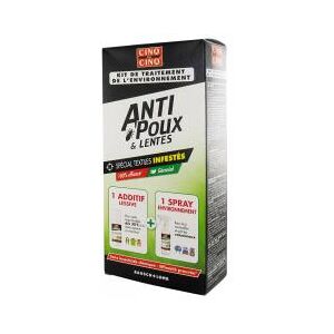 Cinq sur Cinq Natura Anti-Poux et Lentes Kit de Traitement de l'Environnement - Boîte 1 additif lessive + 1 spray environnement