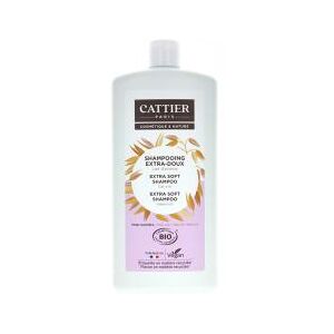 Cattier Shampoing Usage Quotidien Extra-Doux Lait d'Avoine Bio 1 L - Flacon 1 L