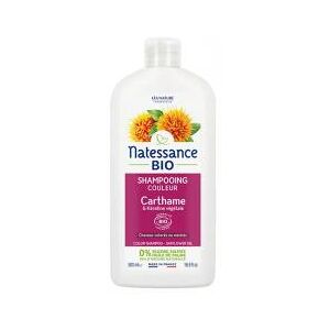 Natessance Shampoing Couleur Carthame Bio & Keratine Vegetale Bio 500 ml - Flacon 500 ml