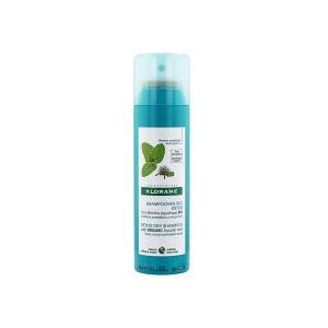 Klorane Menthe Aquatique Shampoing Sec Détox à la Menthe Aquatique Bio - Tous Types de Cheveux 150 ml - Spray 150 ml - Publicité