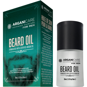 Huile Argan Barbe 30ml - Arganicare - Publicité