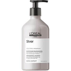 L'oreal Professionnel Silver Shampoing Déjaunisseur Pour Cheveux Gris L'Oréal 500ml - Publicité