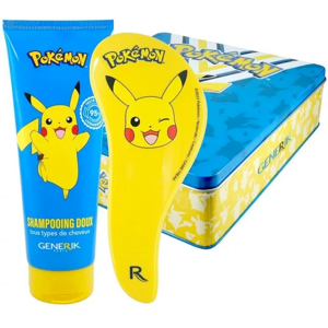 Generik Coffret Pokémon Métal + Shampooing doux + Brosse démêlante Generik