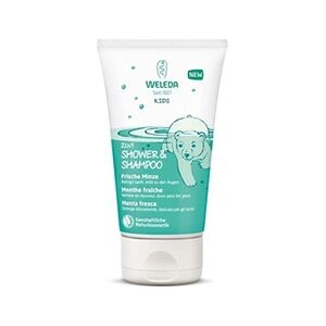 Weleda 2 in 1 Douche et Shampoing Menthe fraiche - Enfant 150ml - - Publicité