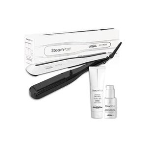 L'Oréal Professionnel Steampod 3.0 - Pack Cheveux Fins : Lisseur Vapeur Professionnel + Lait de lissage Vapo-Actif + Serum de Finition - Publicité