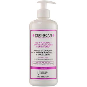 Kerargan - Après-Shampoing à la Biotine et au Collagène pour redonner force et brillance - Cheveu abîmé - Sans sulfate, Parabène ni Silicone - 500 ml - Publicité