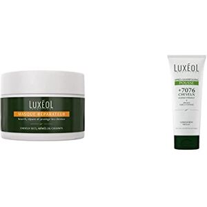 Luxéol Masque Cheveux Réparateur Nutrition & Protection Douceur & Éclat Soins Cheveux Secs, Abîmés & Cassants 200ml & Après-Shampooing Pousse Force & Densité 200ml - Publicité