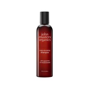 john masters organics Shampoing Stimulant à la menthe poivrée et à la Reine-des-Prés pour le Cuir Chevelu Apaisant et Purifiant Formule Anti-Pelliculaire 236ml - Publicité